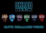 Shredneck "ELITE CELLULOID" Guitar Picks - 60 Picks - Assorted Colors